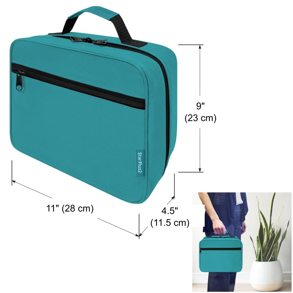 StarPlus2 Large Padded Pill Bottle Organizer, Medicine Bag, Case, Carrier for Medications, Vitamins, and Medical Supplies - Trav