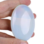 Loveliome Synthesis Opalite Oval Polished Worry Stones, Healing Crystal Indoor Fountain Stones Massage Energy Anxiety Relief Ite