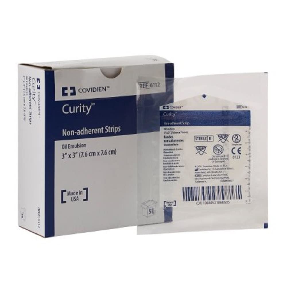 Sterile Curity Oil Emulsion Non-Adhering Dressing Gauze 3 X 3 6112 bx/50