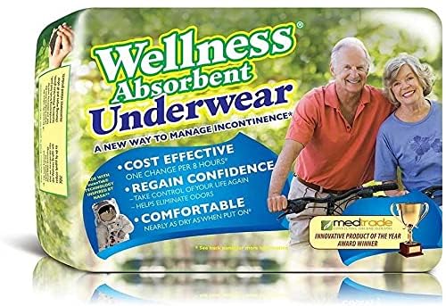 Unique Wellness-Absorbent Underwear (Pull-Ups) Size X-Large (40-60 Waist) 12 Count
