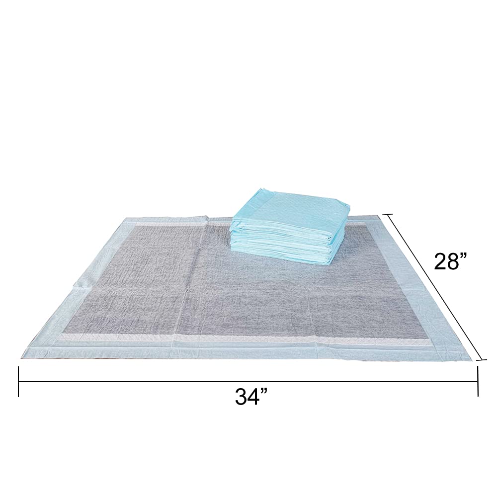 BV Charcoal Puppy Pads XL 320 Count 28x34 - Leak-Proof Pee Pads for Dogs with 6-Layer Absorbent Design & Built-in Attractant - D