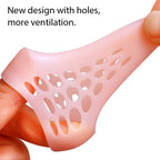 Big Toe Cap Support, Beige Breathable Toe Protector 10 Pack Toe Cover Sleeves with Holes, Provides Relief from Missing or Ingrow