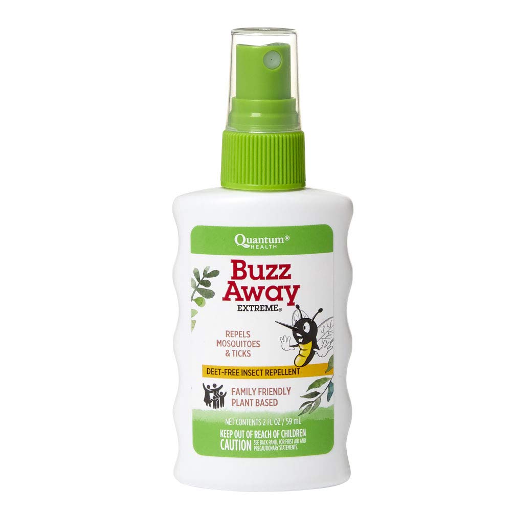 Quantum Health Buzz Away Extreme Insect Repellent|DEET Free Spray|Repels Mosquitos and Ticks|Formulated with Powerful Combo of E