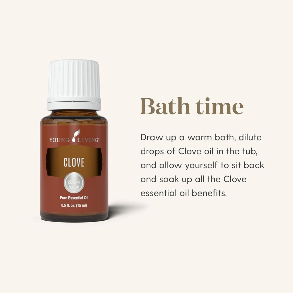 Young Living Clove Essential Oil - 15ml Bottle for Aromatic and Topical Use - Aromatherapy - Warm, Stimulating Aroma That Provid