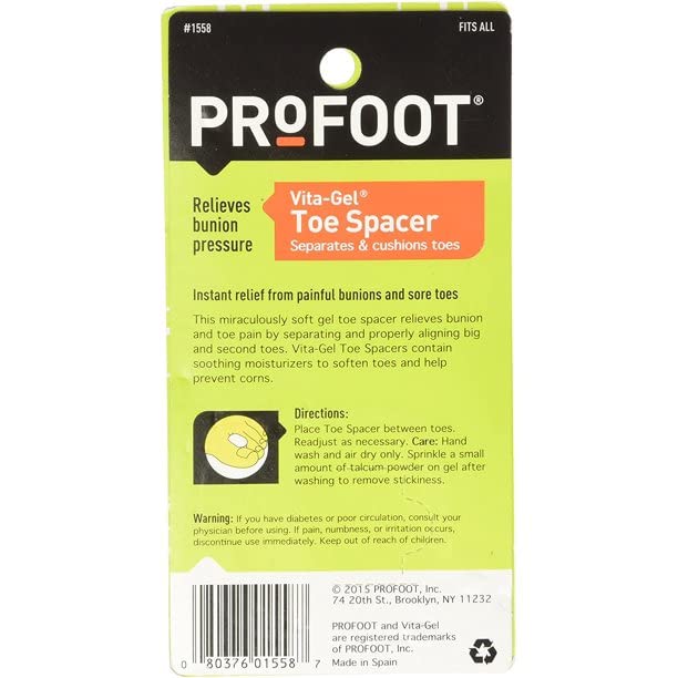 ProFoot Vita-Gel Toe Spacer 2 Each (Pack of 5)