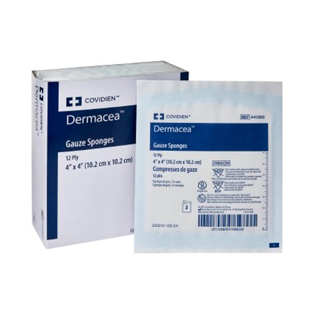 Dermacea Sterile USP Type VII Gauze Sponge 4  X 4  (50/Box)