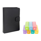e-Pill 5 Times a Day x 7 Day Large Weekly Pill Organizer, Vitamin and Medicine Pill Box - with Discreet Case, Rainbow Color