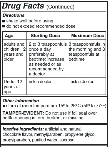 Rising Health Natural Vegetable Laxative - Senna Sennosides Syrup 8.8mg/5ml - Constipation Relief - Chocolate Flavor - Compared