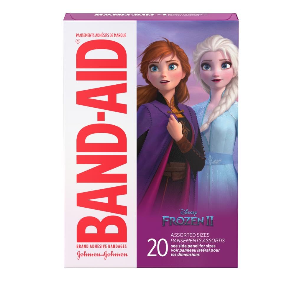Band-Aid Adhesive Bandages Disneys Frozen II, Assorted Sizes, 20 ea (Pack of 4)