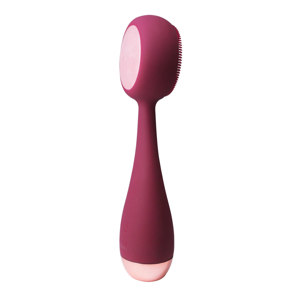 PMD Beauty Clean Pro RQ - Smart Facial Cleansing Device with Silicone Brush & Rose Quartz Gemstone ActiveWarmth Anti-Aging Massa