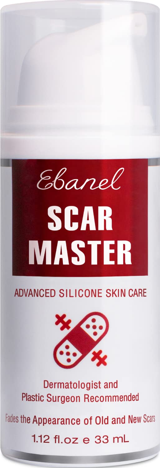 Ebanel Advanced Silicone Scar Gel with Onion Extract, Allantoin, Emu Oil, Vitamin E, Medical-Grade Scar Cream for Old & New Scar