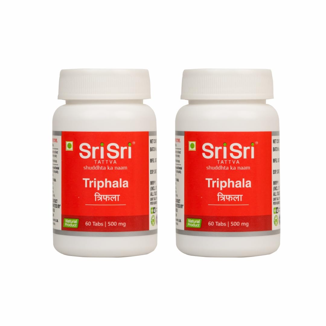Sri Sri Tattva Shuddhta Ka Naam Triphala 500Mg Tablet  60Count (Pack Of 2)