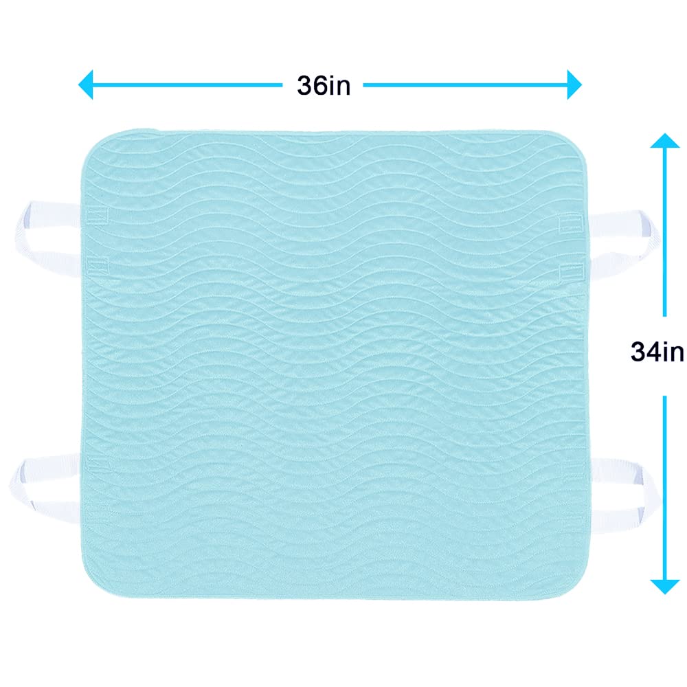 2 Pack Bed Pads for Incontinence Positioning Bed Pad with Handles for Lift and Transfer Reusable Waterproof Bed Pads Washable In