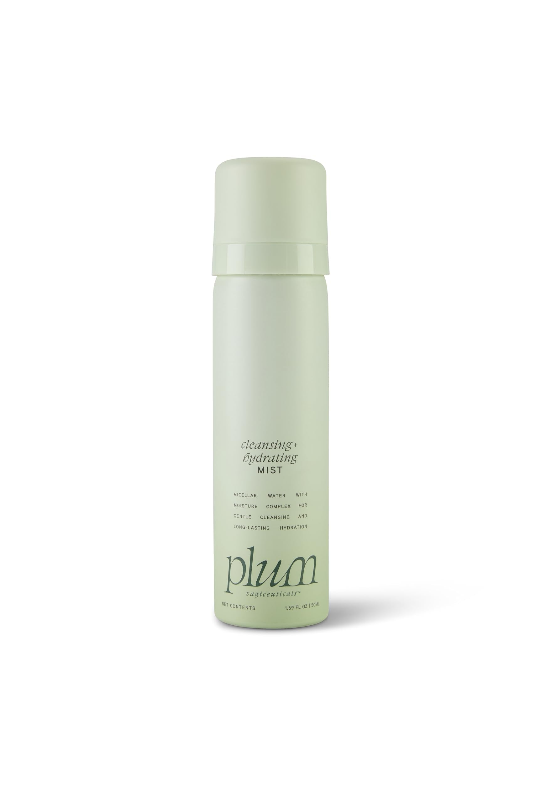 Plum's Cleansing + Hydrating Feminine Mist | Micellar Water & Hyaluronic Acid | Soothing Polypore Mushroom | pH-Balanced Vaginal