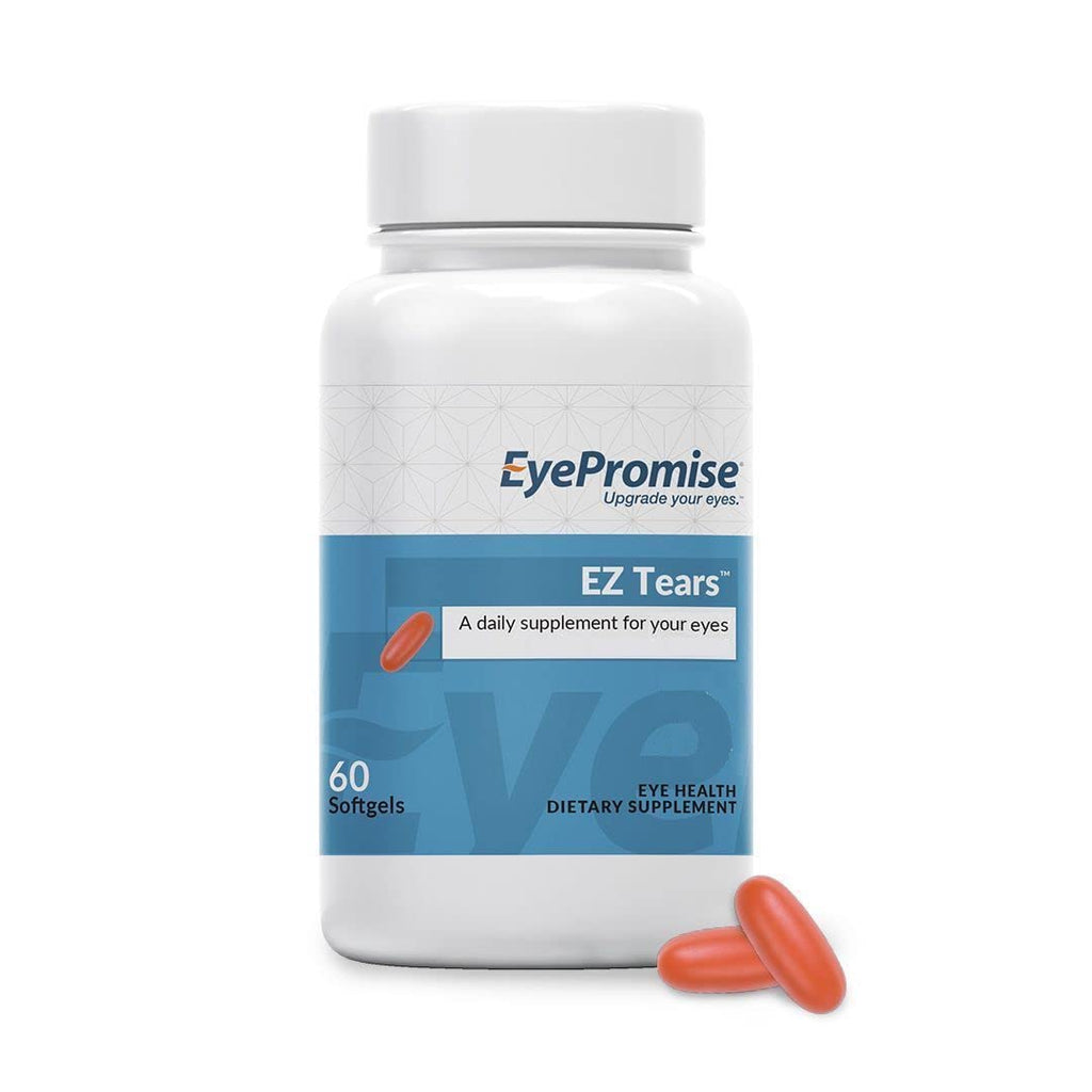EyePromise Ez Tears Eye Vitamin - Occasional Eye Irritation Supplement - Omega-3s and 8 Other Soothing Ingredients - for Irritat