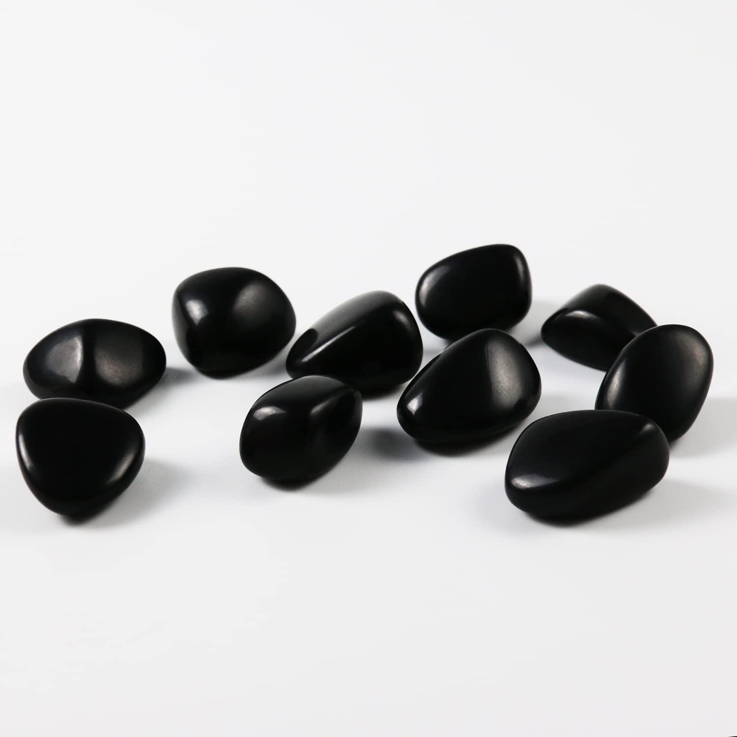 Tumbled Polished Natural Black Obsidian Stones, Crystals and Healing Stones Quartz Bulk for Wicca, Reiki, Healing Energy, Chakra