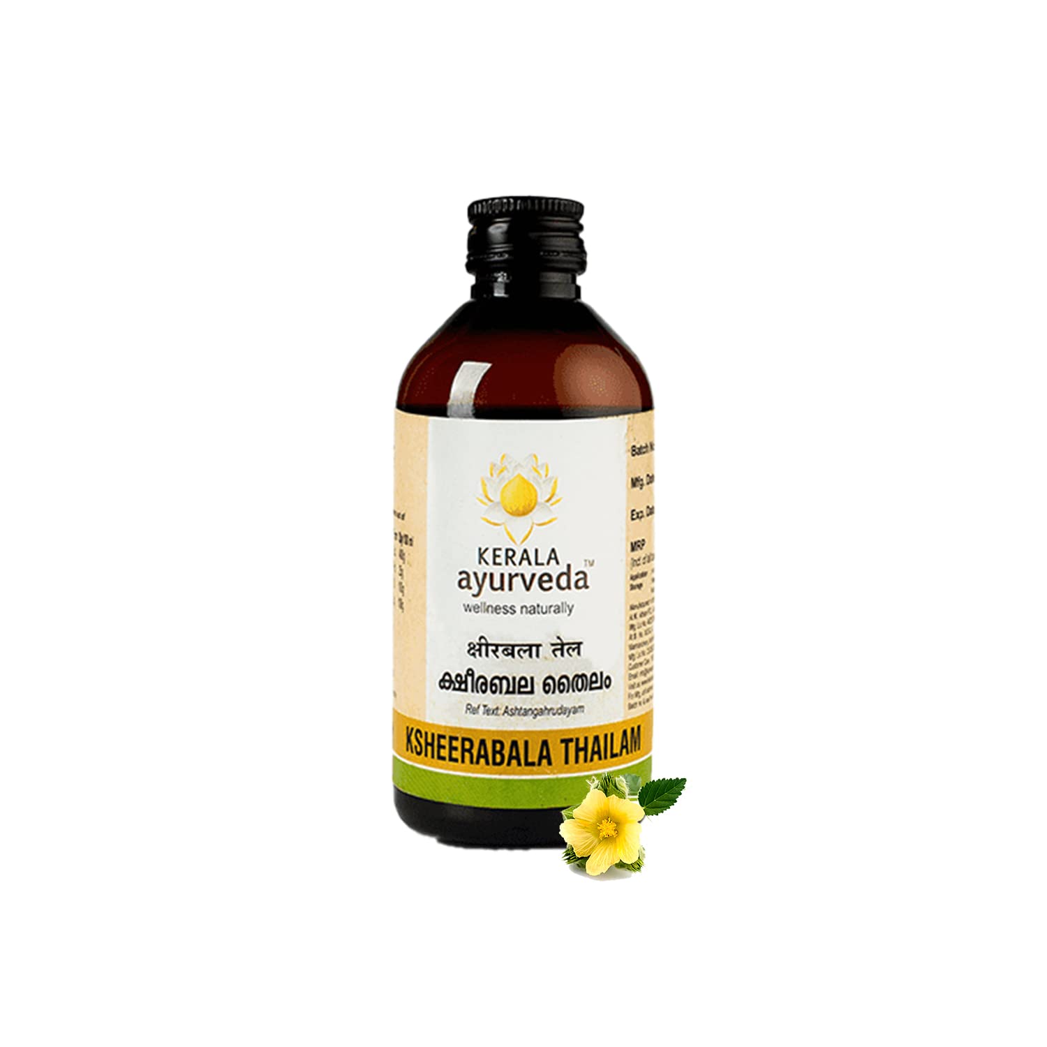 Kerala Ayurveda Ksheerabala Thailam 200Ml| Foot Massage Oil | For Relaxation And Sleep | Destress, Rejuvenate & Relax | NonHabi
