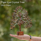 Tiger Eye Crystal Trees for Home and Office Decoration, Chakra Healing Crystals Feng Shui Handmade Trees for Positive Energy, Mo