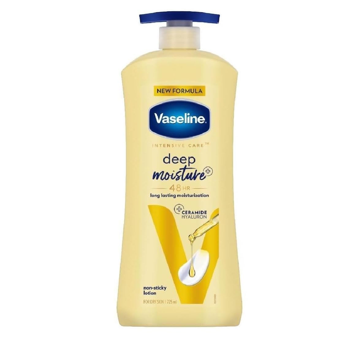 Vaseline Deep Moisture Body Lotion With Ceramide Hyaluron|10X More|For Dry Skin (725 Ml)