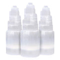 NORTHLANDZ Selenite Crystal Skyscraper Tower, Healing & Calming Effects, Cordless Meditation Stones, 10 cm Each - 3 Pack, White