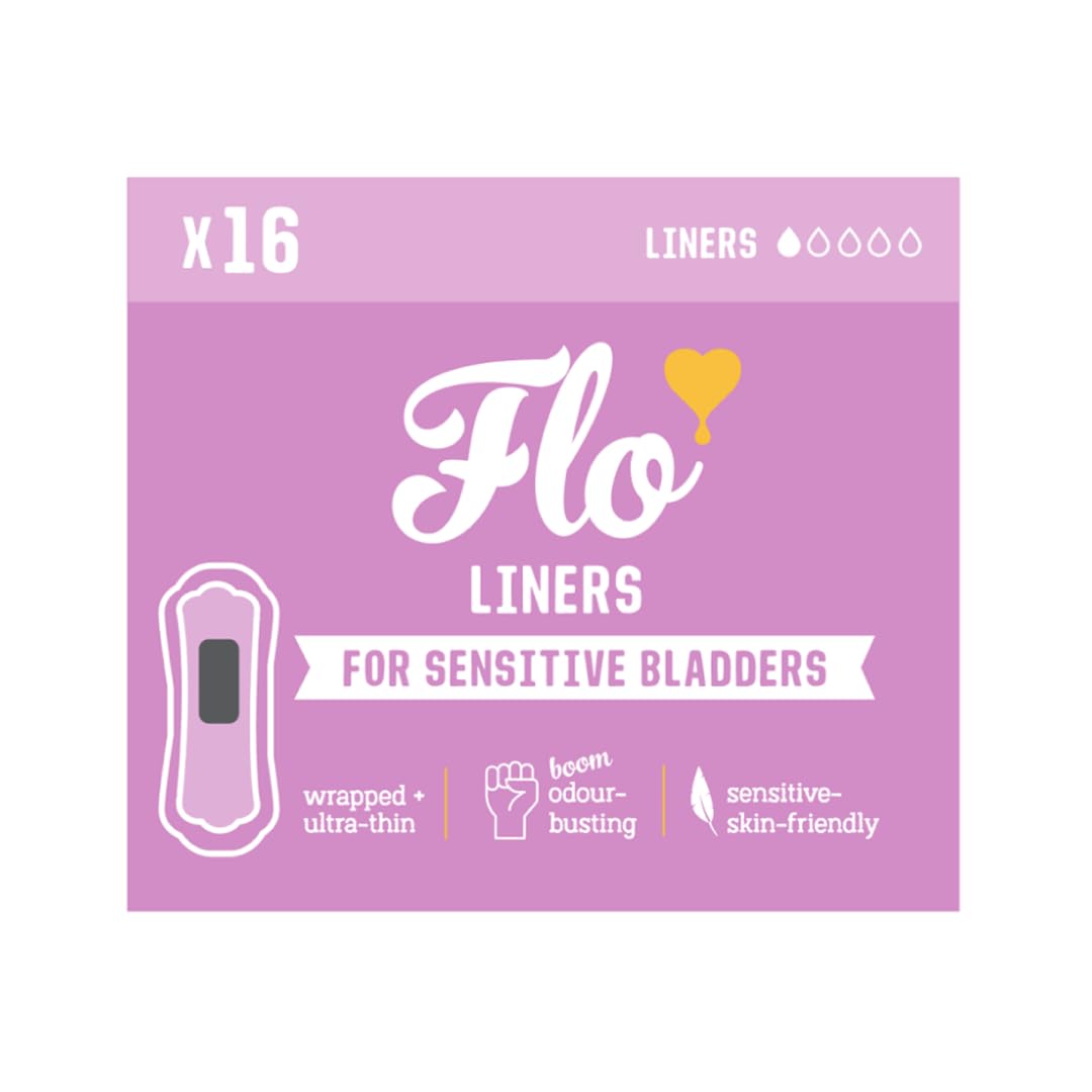 Flo Sensitive Bladder Bamboo Liners (16 Liners) - Discreet, Light Incontience, Ultra-Thin + Hypoallergenic