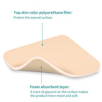Dimora Foam Dressing, Sterile Non-Adhesive Hydrophilic Pads, Highly Absorbent 4 x4 (10 cm*10 cm) Pack of 10 Square Waterproof Dr
