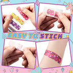 Tondiamo 600 Pieces 5 Styles Cartoon Bandages for Kids Flexible Adhesive Colorful Strips Waterproof Cute Bandages for Girls Repa