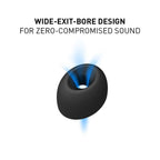 Eartune Fidelity U Ellipse-Shape Silicone Tips - Made to Shape of Natural Human Ear Canal for Comfort and Seal - HiFi IEM Access