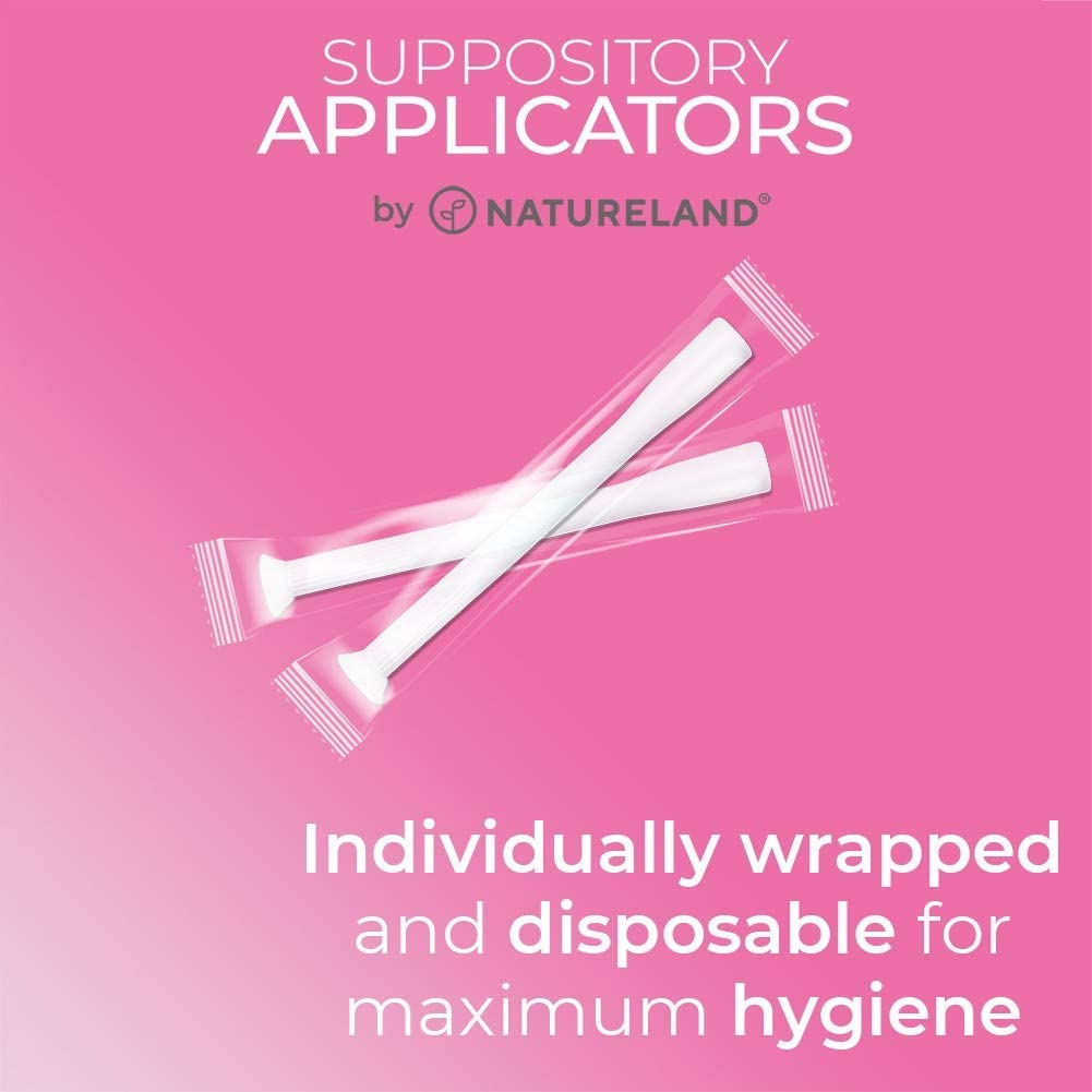Natureland [20/40 Pack Vaginal Suppository Applicators for Women,Soft Tip Auxiliary Tool for Pills, Tablet Suppositories, Indivi