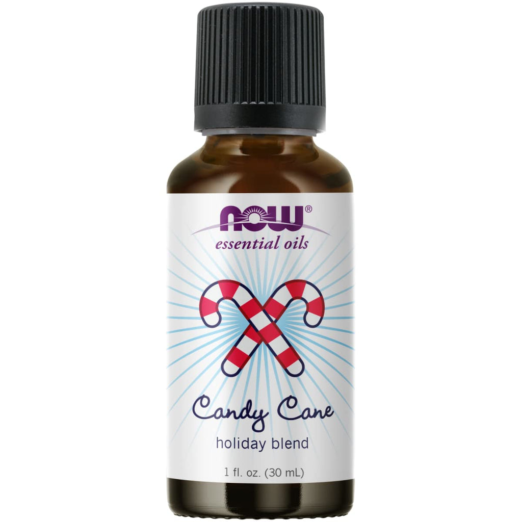 NOW Essential Oils, Candy Cane Oil Blend, Refreshing and Invigorating with a Sweet and Minty Scent, Steam Distilled and CO2 Extr