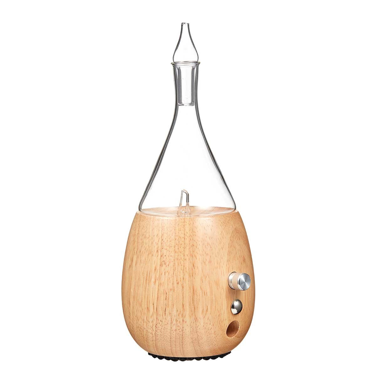 Raindrop 2.0 Nebulizing Diffuser for Essential Oil Aromatherapy Light-Colored Wood Base