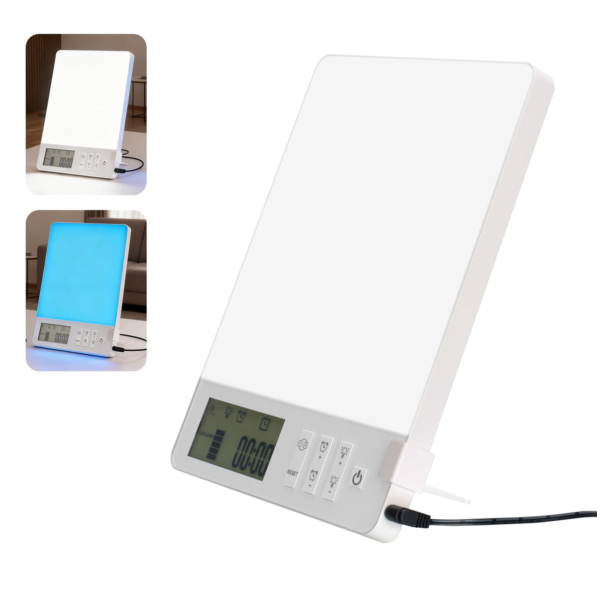 Light Therapy Lamp 10000 Lux Sunlight UVFree, Daylight & Blue Light Mode, Brightness Adjustable, Timer and Memoery,Perfect for 