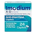 Imodium A-D Diarrhea Relief Caplets with Loperamide Hydrochloride, Anti-Diarrheal Medicine to Help Control Symptoms of Diarrhea