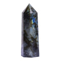 Runyangshi Labradorite Natural Healing Crystal Wands Height 2-2.4, 6 Faceted Prism Wand Reiki Chakra Stone, Natural Quartz