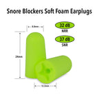 Macks Snore Blockers Soft Foam Earplugs, 12 Pair - 32 dB High NRR, 37 dB SNR - Comfortable Ear Plugs for Sleeping, Snoring, Loud