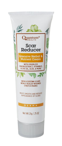 Quantum Health Scar Reducer|Intensive Herbal and Nutrient Cream|Works on New and Existing Scars, Newly Healed Wounds, and Stretc