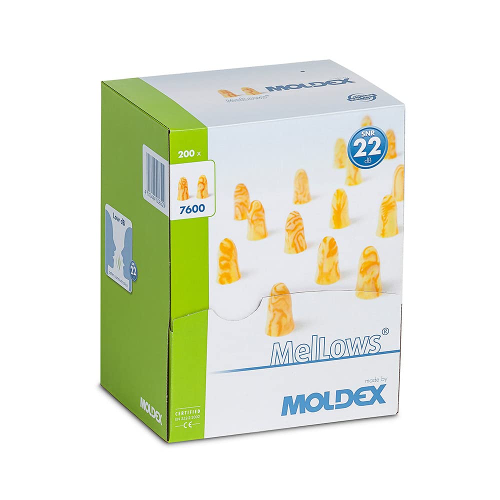 7600 Earplugs Mellows Snr 22dB 200 Pairs