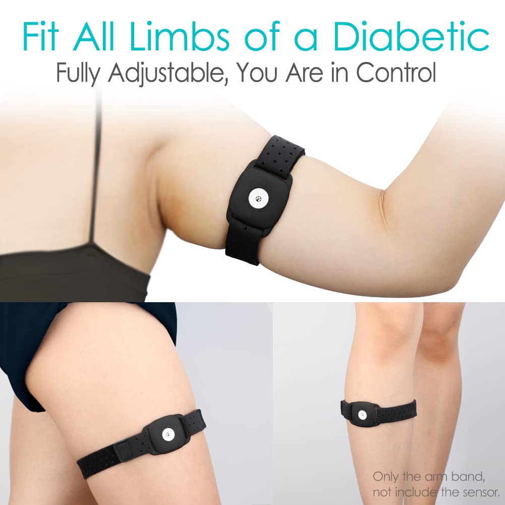 Sensor Covers for Freestyle Libre 1 & 2 14 Day, Mesh Breathable Armband Protection Shield Arm & Leg Band Flexible Diabetic Holde