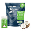 Coromega MAX High Concentrate Omega 3 Fish Oil with Vitamin D, 2400mg Omega-3s with 3X Better Absorption Than Softgels, 60 Singl