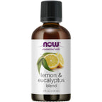 NOW Essential Oils, Lemon & Eucalyptus Oil Blend, Invigorating Aromatherapy Scent, Blend of Pure Lemon Oil and Pure Eucalyptus O
