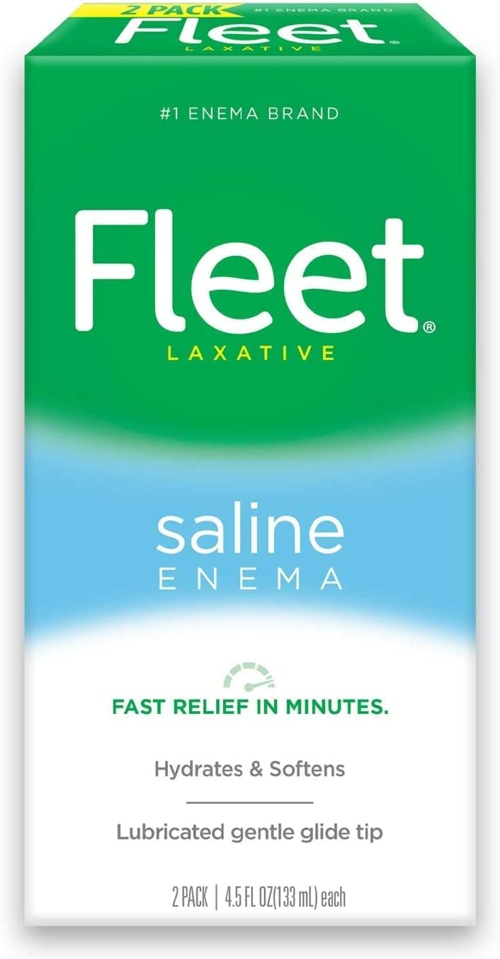 Fleet Gentle Saline Adult Enema, 4.5 Ounces Twin Pack