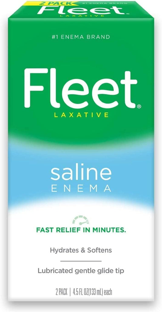 Fleet Gentle Saline Adult Enema, 4.5 Ounces Twin Pack