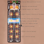 Beloving Full Body Massage Mat with Heat and Vibration, 10-Node Back Massager with Foot Roller & Neck Pillow, Multi-Zone Heating