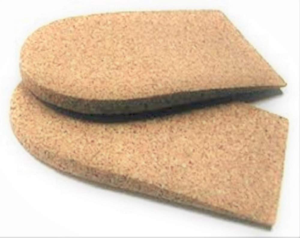 Heel Lift Cushion, 1/4 inch (6 mm) Rubber/Cork, 1 Pair, Medium (2 1/2 Wide)