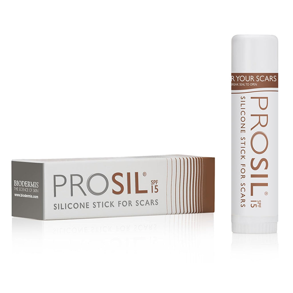 BIODERMIS SPF 15 Pro-SIL Silicone Scar Gel Stick - Scar Reduction Care for Surgical, Acne, Trauma Scars & Burns - Protects from 