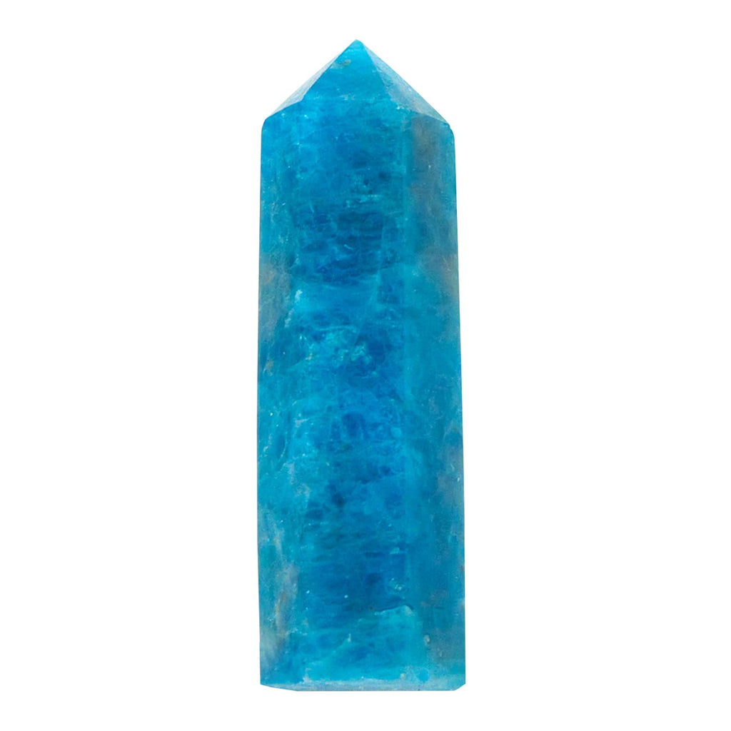 Runyangshi Blue Apatite Natural Crystal Healing Wands, 2-2.4(5-6cm) Single Point Healing Crystal Wand 6 Faceted Reiki Chakra Sto