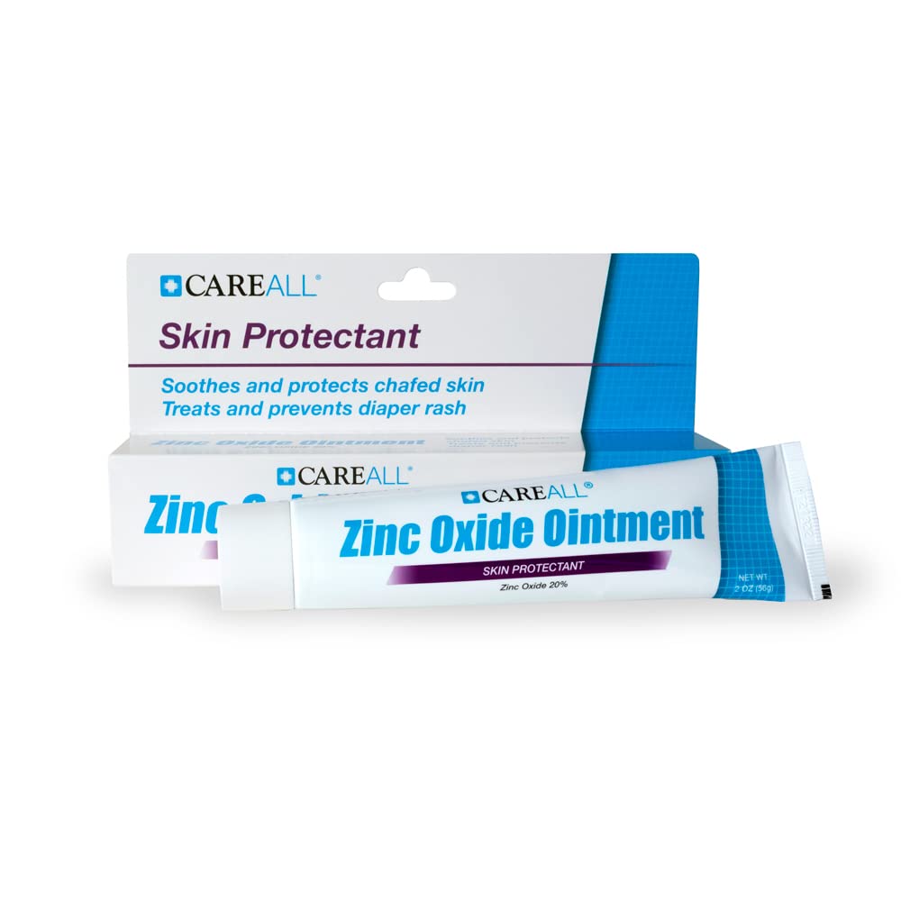 CareAll Zinc Oxide 20% Skin Protectant Barrier Ointment 2 oz, Relieves, Treats and Prevents Minor Skin Irritations due to Diaper