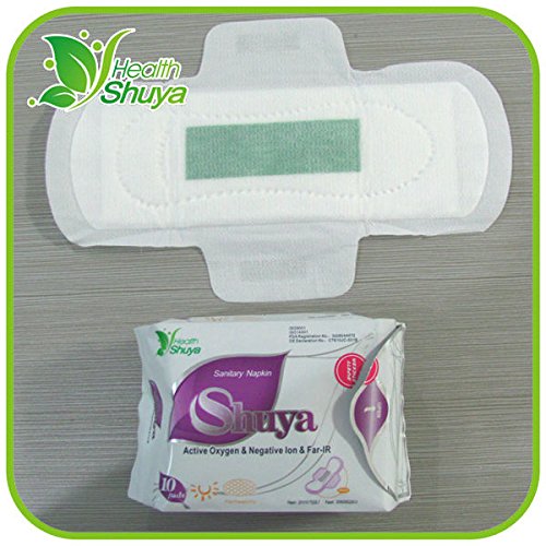 SHUYA Patented Anion Regular&Overnight Pads and Panty Liners Combination Suit Packaging with Free Testing Gift, Mint Herbal Scen
