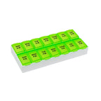 Ezy Dose Weekly (7-Day) AM/PM Pill Organizer, Vitamin Case, and Medicine Box, Medium Compartments, 2 Times a Day, Green, 67375GA