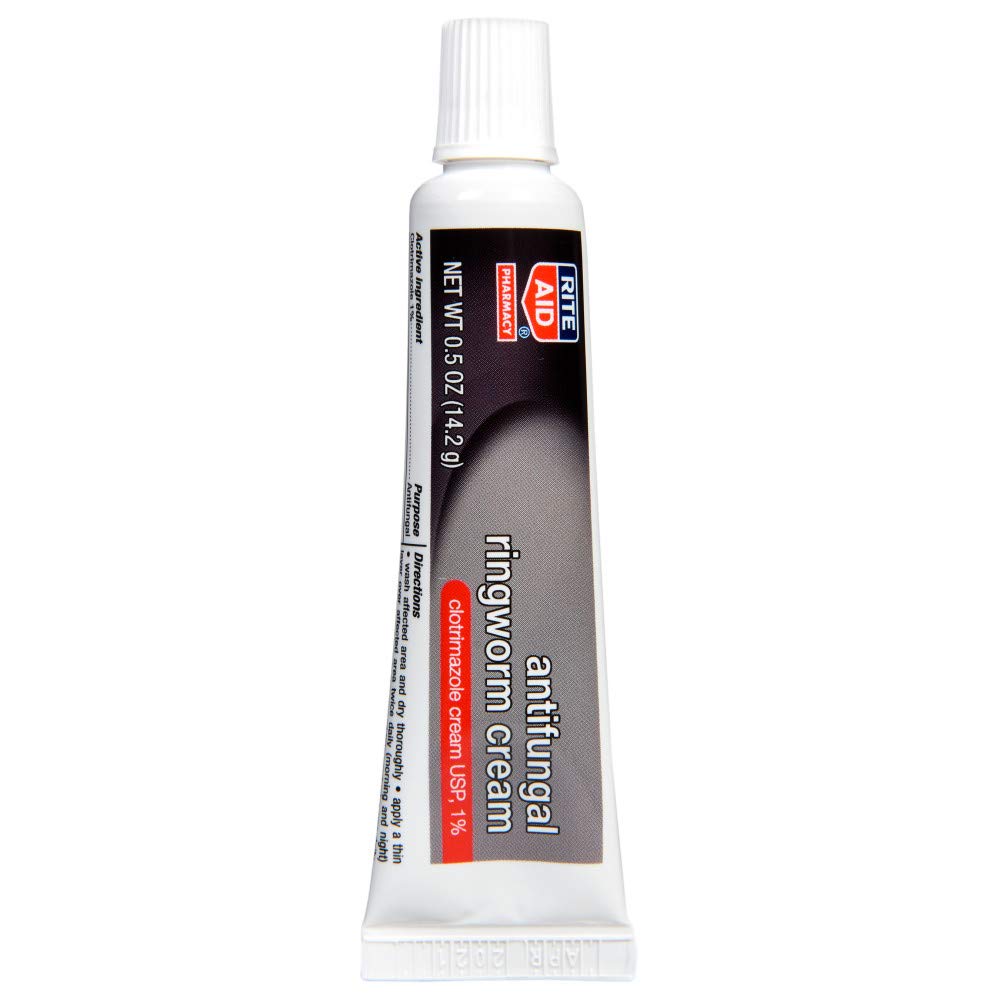 Rite Aid Antifungal Ringworm Clotrimazole Cream, 0.5 oz (15 g) | Antifungal Cream | Jock Itch Treatment | Anti Fungal Skin Cream